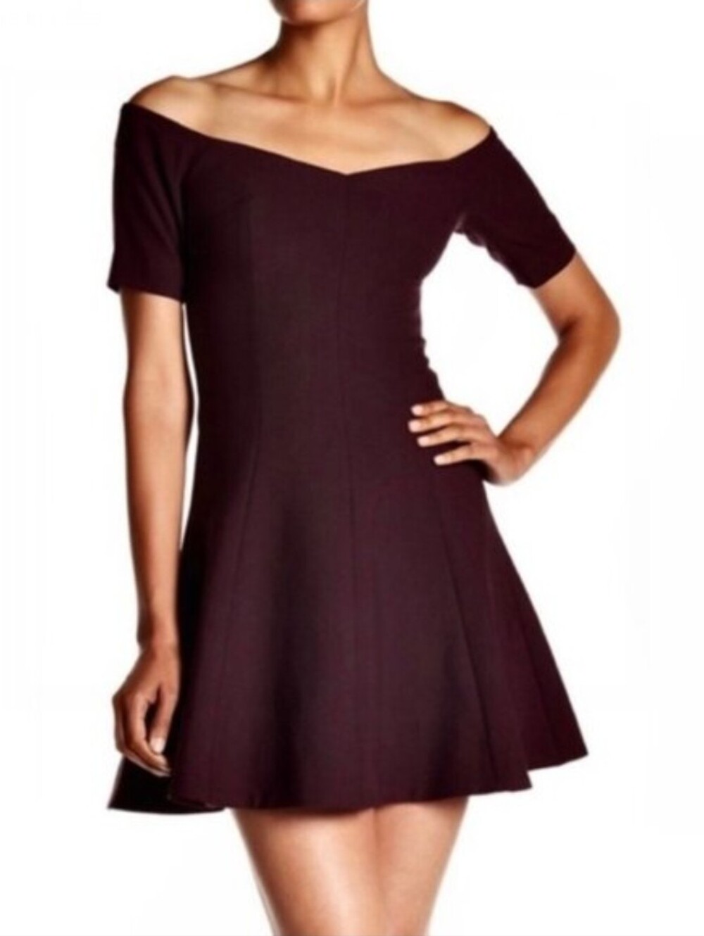 Cinq A Sept Kenna Off-the-shoulder Skater Dress Size 4